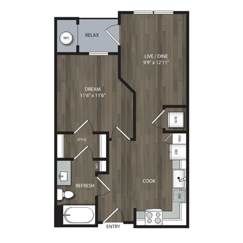 a1 floor plan  studio  503 square feet  the westerly apartments